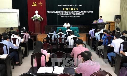 Hải Dương giải tỏa lều bạt, vật cản trái phép trong Khu công nghiệp Lai Vu 